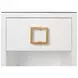 Blair White Square 1 Drawer Glass Top Side Table