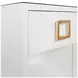 Blair White Square 1 Drawer Glass Top Side Table