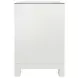 Blair White Square 1 Drawer Glass Top Side Table