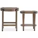 Kaysen Wallaby and Matte Black Round Nesting End Table