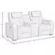 Tundra Simba Slate 74" Motion Reclining Loveseat with Console and LED