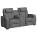 Tundra Simba Slate Motion Reclining Living Room Set with Wireless Charger and LED