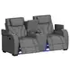 Tundra Simba Slate 74" Motion Reclining Loveseat with Console and LED