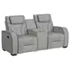 Tundra Simba Taupe Motion Reclining Living Room Set with Wireless Charger and LED