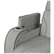 Tundra Simba Taupe Motion Recliner with LED
