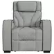 Tundra Simba Taupe Motion Recliner with LED