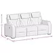 Tundra Simba Taupe 86" Motion Reclining Sofa with Wireless Charger and LED