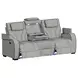 Tundra Simba Taupe 86" Motion Reclining Sofa with Wireless Charger and LED