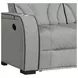 Tundra Simba Taupe 86" Motion Reclining Sofa with Wireless Charger and LED