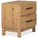 Brookstone Rustic Caramel 2 Drawer Nightstand with USB Charging