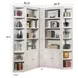 Boca Cottage White 5 Piece L Shape Corner Bookcase Set
