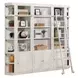 Boca Cottage White 6 Piece Library Wall With Corner Bookcases