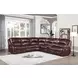 Denver Brown 6 Piece Modular Power Reclining Sectional with USB Charging