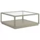 Glaze Bezel Square Glass Top Occassional Table Set
