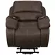Brookings Brown Power Lift Recliner with Heat and Massage