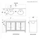 Boyd Matte White Lacquer Carrera Marble Top 60" Bath Vanity