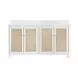 Boyd Matte White Lacquer Carrera Marble Top 60" Bath Vanity