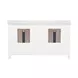 Boyd Matte White Lacquer Carrera Marble Top 60" Bath Vanity