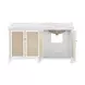 Boyd Matte White Lacquer Carrera Marble Top 60" Bath Vanity