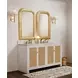 Boyd Matte White Lacquer Carrera Marble Top 60" Bath Vanity