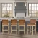 Reid Sand Vegan Leather Upholstered Bar Chair Set of 2