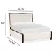 Timberlyn Espresso and Cream Queen Upholstered Panel Bed