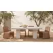 Antonius Terrazzo Outdoor Rectangular Concrete Top Dining Room Set