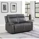 Gaston Gray Manual Reclining 65" Loveseat