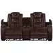 Chester Brown 74" Reclining Console Loveseat with USB Charging