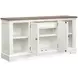 Crownfall Whisper White and Cerused Nutmeg 2 Door Credenza