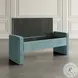 Braun Blue Upholstered Storage Bench