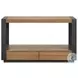 Stephen Light Oak And Black Occasional Table Set