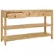 Briar Brown 52" Glass Top Console Table with 3 Drawers