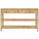 Briar Brown 52" Glass Top Console Table with 3 Drawers