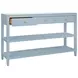 Briar Light Blue 52" Glass Top Console Table with 3 Drawers
