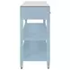 Briar Light Blue 52" Glass Top Console Table with 3 Drawers
