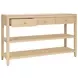 Briar Natural 52" Glass Top Console Table with 3 Drawers