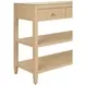 Briar Natural 52" Glass Top Console Table with 3 Drawers