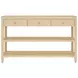 Briar Natural 52" Glass Top Console Table with 3 Drawers