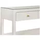 Briar Textured White Linen Soft Close 3 Drawer Sofa Table With Two Open Shelve