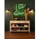 Briar Brown 52" Glass Top Console Table with 3 Drawers