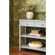 Briar Light Blue 52" Glass Top Console Table with 3 Drawers