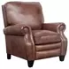 Briarwood Wenlock Tawny Leather Push Thru The Arms Recliner with Nailhead Trim