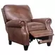 Briarwood Wenlock Tawny Leather Push Thru The Arms Recliner with Nailhead Trim