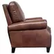 Briarwood Wenlock Tawny Leather Push Thru The Arms Recliner with Nailhead Trim