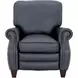 Briarwood Santa Fe Ocean Leather Push Thru The Arms Recliner with Nailhead Trim