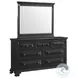 Sumner Distressed Black 7 Drawer Dresser And Mirror