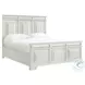 Sumner Antique White King Panel Bed