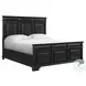 Sumner Distressed Black King Panel Bed