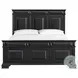 Sumner Distressed Black King Panel Bed